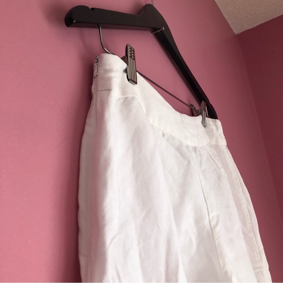 White Wide Legged Pants - Picture 4 of 6